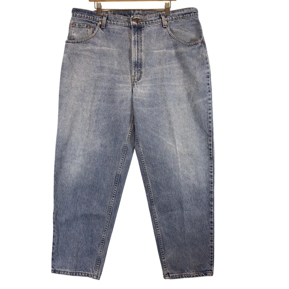Levis 560 Loose Fit Tapered Leg Jeans Mens 42x30 Blue‎ Medium Wash Denim Vintage
